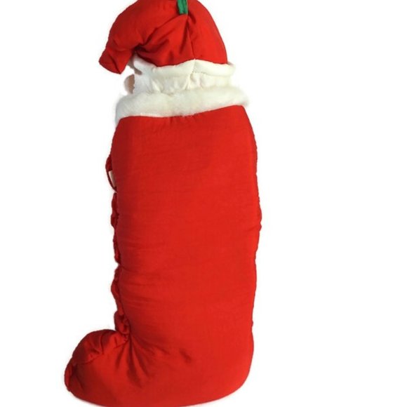 Red 3 D Padded Santa Christmas Stocking - Picture 4 of 6